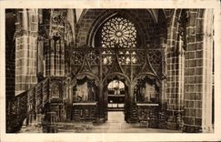 CPA Le Folgoet Vue interieure de I Eglise Le Jube et La Chair a precher