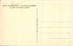 CPA Le Folgoet Vue interieure de I Eglise Le Jube et La Chair a precher