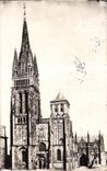 CPA Le Folgoet Finistere Facade de I Eglise