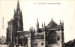 CPA Le Folgoet Vue generale de I Eglise