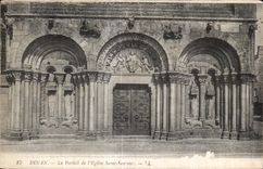 CPA Dinan Le Portail de l Eglise Saint Sauveur