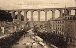 CPA Morlaix Le Viaduc 58m hauteur 292m de longueur