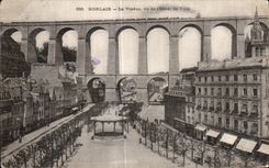 CPA Morlaix Le Viaduc vu de l Hotel de ville