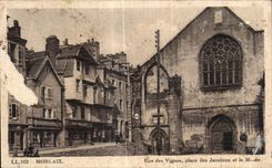 CPA Morlaix Rue des Vignes place des Jacobins et le Musee