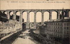 CPA Morlaix Le Viaduc vue prise de l Hotel de Ville