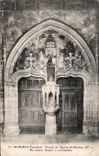 CPA Morlaix Porche de l Eglise St Malaine Au centre benitier a colonnettes