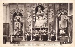 CPA Morlaix Eglise Saint Melaine L Autel Sainte Anne