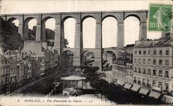 CPA Morlaix Vue d ensemble du Viaduc