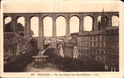 CPA Morlaix Vue du viaduc vers Saint Melaine