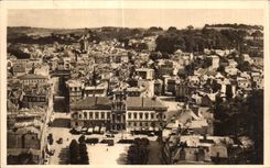 CPA Morlaix La place Thiers vue du viaduc