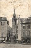 CPA Morlaix Eglise et Escaliers St Melaine