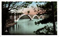 CPA Brest Pont de Plougasnou a travers les pins