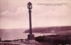 CPA Plougasnou Calvaire de Kermaria et Baie de St Jean du Doigt