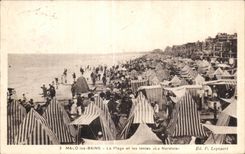 CPA Malo les Bains La Plage et les tentes la Nordiste