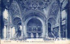 CPA Aix les Bains Villa Le Hall du Grand Cercle i Entree du Theatre
