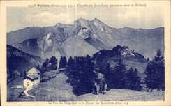 CPA Valloire (Savoy) Vault of the Three Crosses (Ancieene road of Valloire) Fort of the Telegraph and the Perron of Encomb