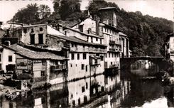 CPA St Jean Foot of Port Old women house sounds Nive and the Bridge Spain