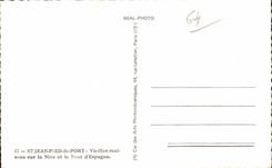 CPA St Jean Foot of Port Old women house sounds Nive and the Bridge Spain