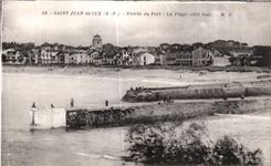 CPA Saint Jean de Luz Entree du Port La Plage cote