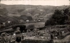 CPA Biriatou the Terrace and Gardens of the Restaurant Anhenia Bonnet with sight on Spain