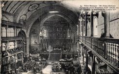 CPA Cote Basque St Jean de Luz Eglise St Jean Baptiste ou fut celebre le mariage de Louis XIV