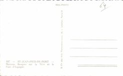 CPA St Jean Foot Of Port Houses Basques on Nive and the Bridge