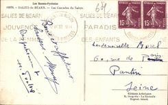 CPA Salies de Bearn Les Cascades du Saleys