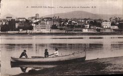 CPA Hendaye View taken of Fontarabie Boat