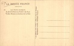 CPA Soft France the Pays Basque St Jean Foot of Port Old women houses in edge of Nive