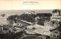 CPA Biarritz Pittoresque L Atalave A Vol d oiseau
