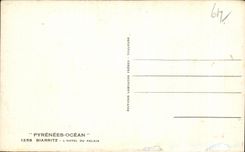 CPA Pyrenees Ocean Biarritz L Hotel ou Palais