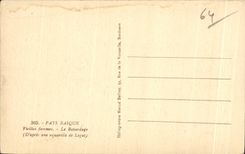 CPA Pays Basque old women Chattering Legate Folklore Costume