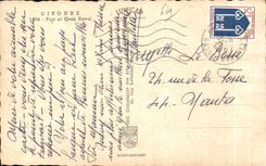 CPA Ciboure Port and Quai Ravel Boat