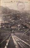 CPA Lourdes Funiculaire du Pic du Jer Le croisement sur le Viaduc