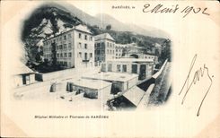 CPA Bareges Military hospital and Thermes of Bareges Militaria