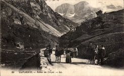 CPA Gavarnie Retour du Cirque Ane Donkey 