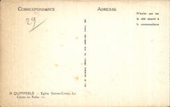 CPA Quimperle Church Sainte Cross Christ out of Dress