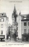 CPA Morlaix Escalier et Eglise St Melaine