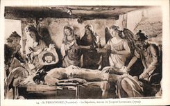 CPA St Thegonnec (Finistere) Le Sepulcre ocuvre de Jacques Lespaignol