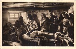 CPA Bretagne St Thegonnec (Finistere) L Eglise Le Sepulcre (Euvre de Jacques Lespaignol)