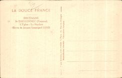 CPA Bretagne St Thegonnec (Finistere) L Eglise Le Sepulcre (Euvre de Jacques Lespaignol)