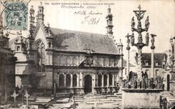 CPA Saint Thegonnec L Ossuaire et le Calvaire