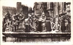 CPA Saint Thegonnec (Finistere) Le Calvaire (detail)