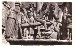 CPA Saint Thegonnec (Finistere) Le Calvaire (details)