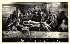 CPA Saint Thegonnec La mise au tombeau