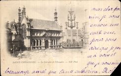 CPA Saint Thegonnec Le Calvaire I Ossuaire