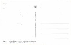 CPA St Thegonnec Interieur de I Eglise Retable Autel du Rosaire