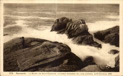 CPA Penmarch the Rock of Saint Guenole or were enlevees the five victims