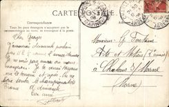 Valle de CPA del castillo de la Mosa Regnault el alambre de cuatro Aymon y el tunel