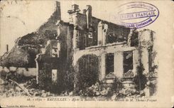 CPA Bazeilles Apres la Bataille ruines de la Maison de M Thomas Friquet Militaria